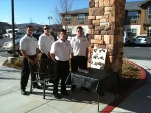 The valets in middle of winter at retirement community in Reno Nevada.